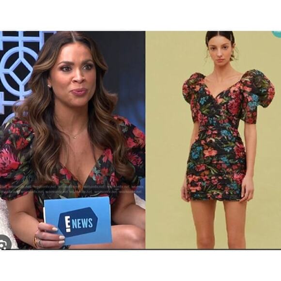 C/MEO Collective Digress Dress Mini Floral Puff Sleeve L - Picture 1 of 9